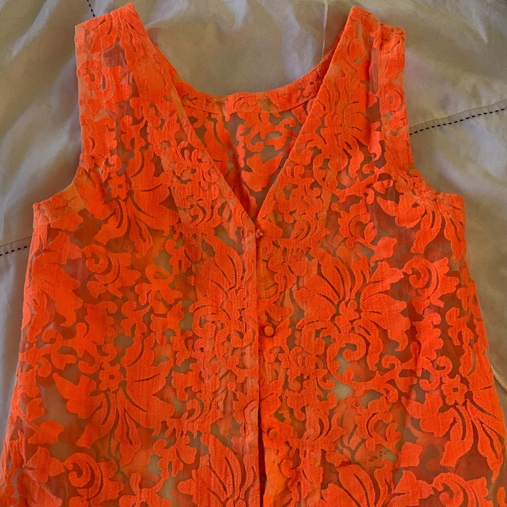 Neon orange Gianni Bini tanktop (M)